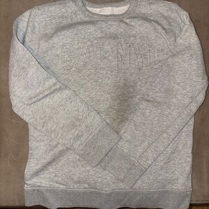 GAP Kids Light Gray Embossed Sweatshirt